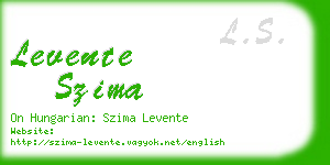 levente szima business card
